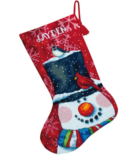 Vintage Snowman Needlepoint Stocking Kit