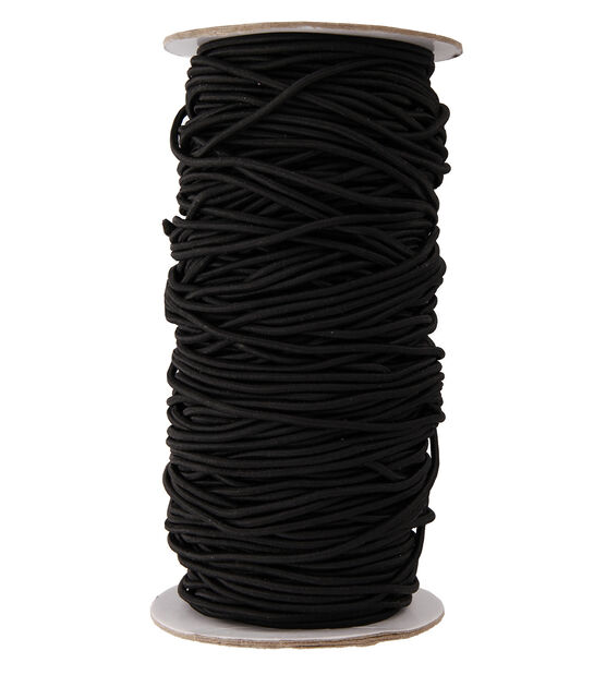 1Roll Balck&White Flat Elastic Fibre Cord Stretch String Crafting Thread  4~14mm