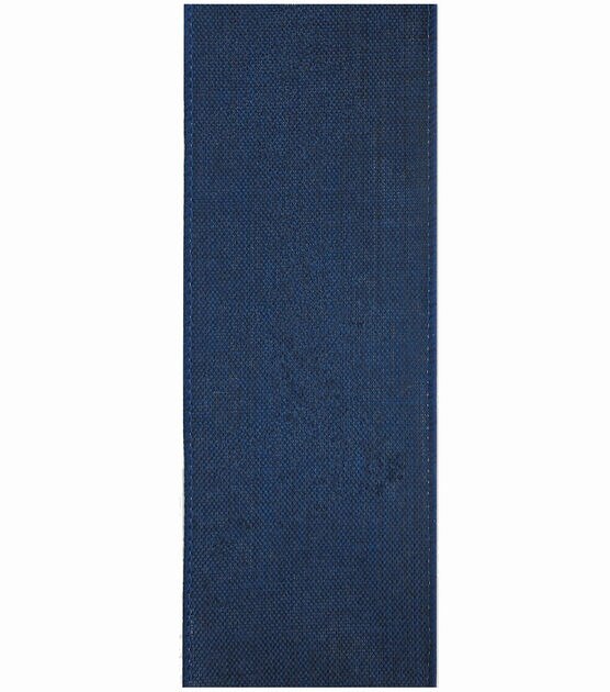 1.5 Estelle Textured Linen Ribbon: Royal Blue (50 Yards) [841-09-054] 