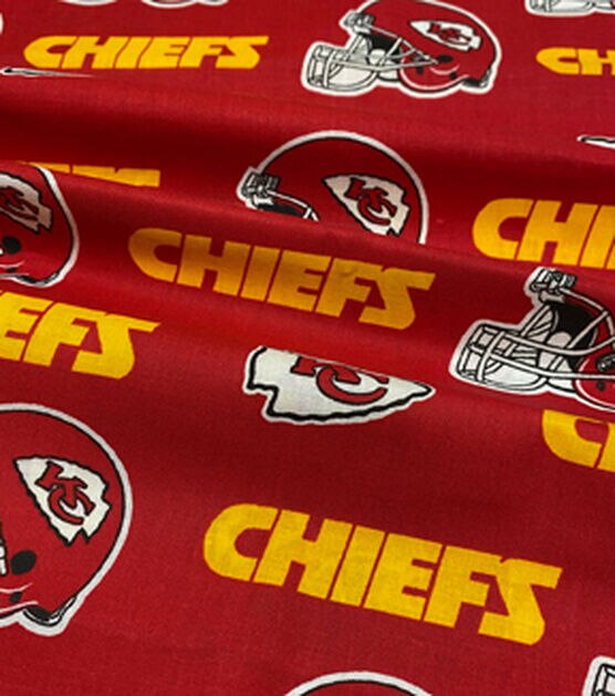 Fabric Traditions Kansas City Chiefs Kids NFL Cotton Fabric