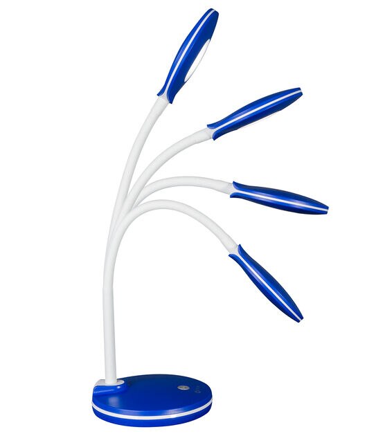 OttLite 15" Blue Adjustable LED Flexible Desk Lamp, , hi-res, image 6