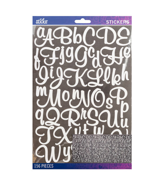3” GOLD FOIL Alphabet Stickers In ALPHA SCRIPT By Sticko 121 Pcs New
