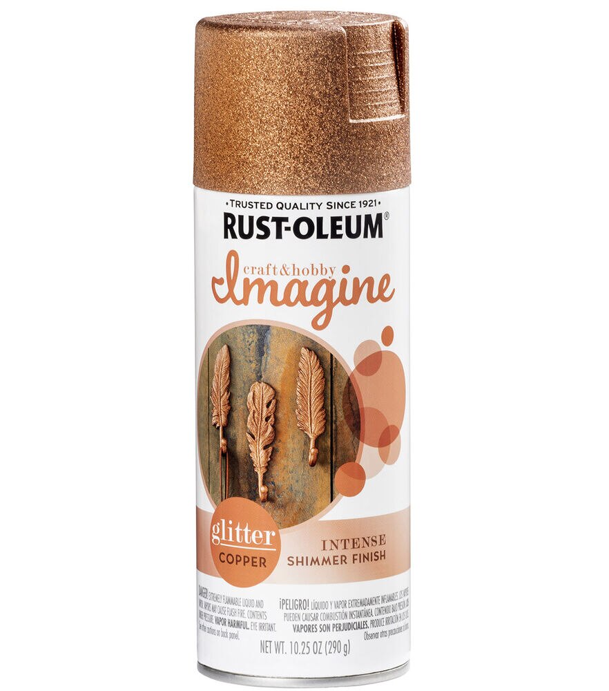 Rust Oleum Imagine Glitter Spray Paint, Glitter Copper, swatch