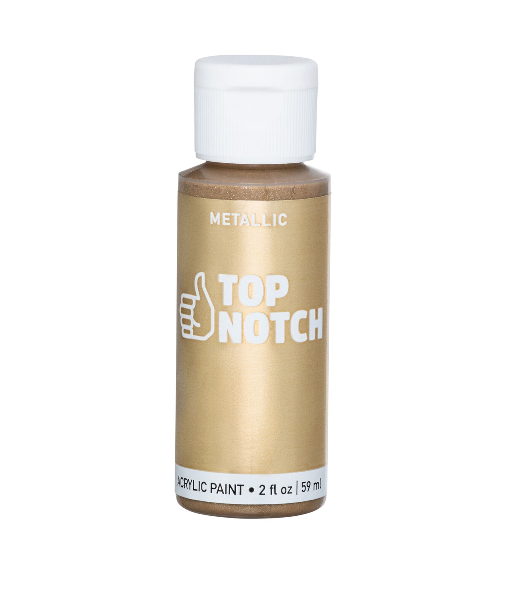 2oz Gold Metallic Acrylic Craft Paint by Top Notch, Champagne, hi-res