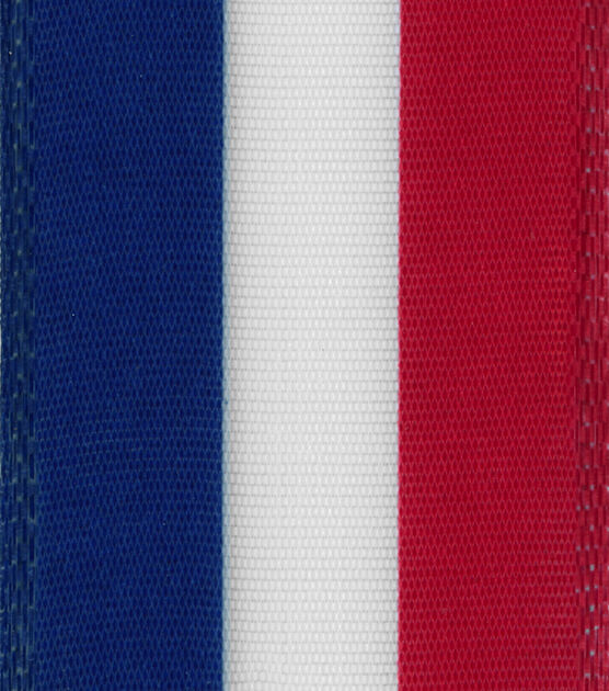 Offray 5/8x9' New America Woven Patriotic Ribbon Red, White, and Blue