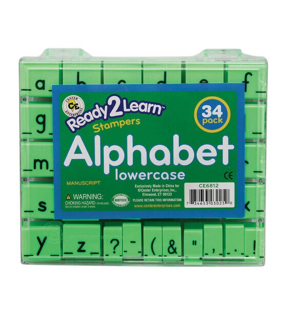 Ready 2 Learn 1" Manuscript Lowercase Alphabet Stampers 34ct