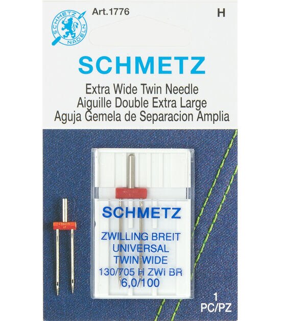 Aiguille machine à coudre : Schmetz double universelle Twin, N°6.0/1 –