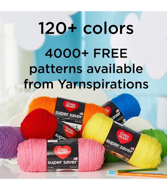 Red Heart Super Saver Yarn Blue, Multipack of 3