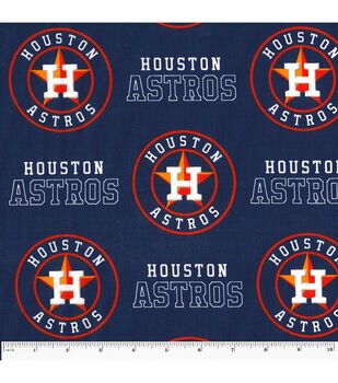 MLB Baseball Houston Astros Throwback Cotton Fabric Priced By The HALF  Yard, From Fabric Traditions NEW, See Description For More Info!