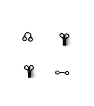 Size 2 Silver Hooks & Eyes 14pk by Fabany