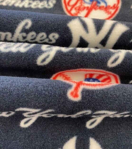 MLB New York Yankees Dot Print Cotton Fabric by the Yard 