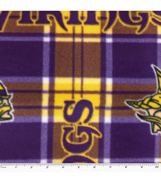 Minnesota Vikings 60'' x 70'' Plaid Flannel Fleece Blanket