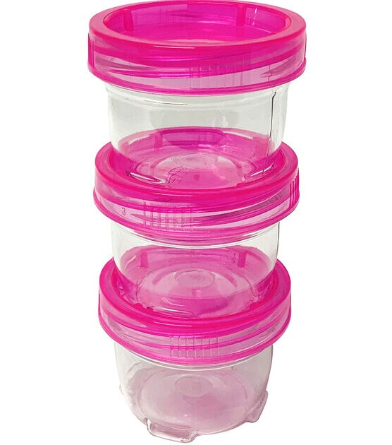 Ted Miller Innovation Airtight Glass Mini 2.5'' Tall Storage Jar with Clamping Lid (Mom's Jar), Metallic,Pink (SJM24)