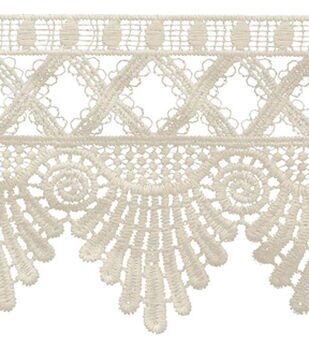 Simplicity Metallic Sheer Lace Trim 1.13'' Antique Gold