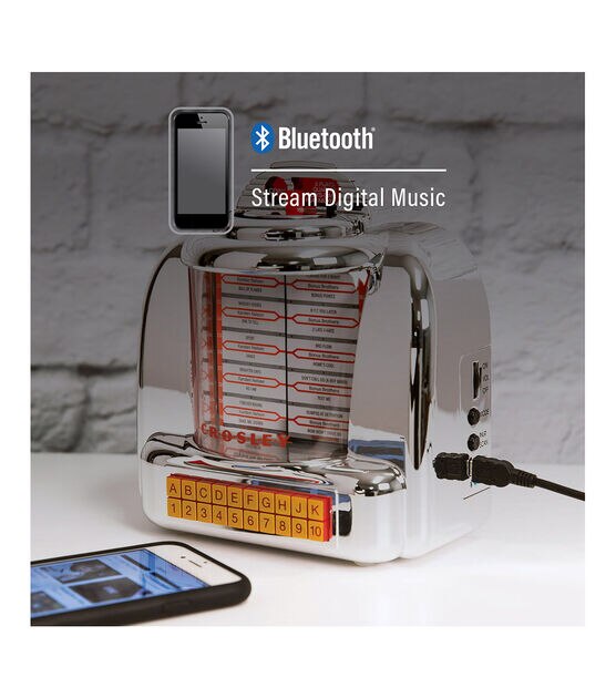 Crosley Silver Diner Jukebox Radio & Bluetooth Speaker, , hi-res, image 3