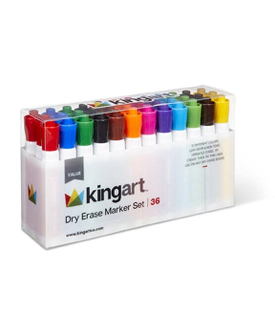 KINGART® Glitter Markers, Set of 12