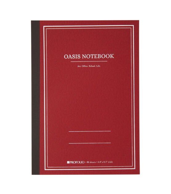 Itoya 8.25" x 5.8" Red ProFolio Oasis Notebook