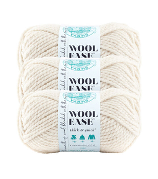 Lion Brand Wool Ease Thick & Quick Super Bulky Acrylic Yarn 3 Bundle, , hi-res, image 1