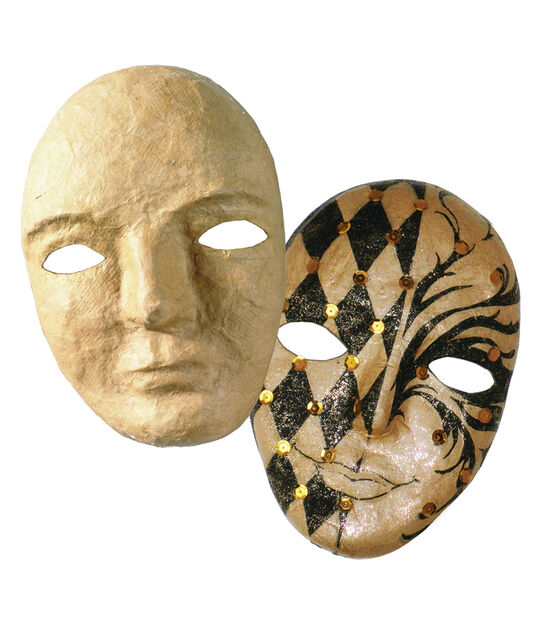 BESTOYARD 30 pcs DIY hand painted mask unfinished paper masks paper cr –  WoodArtSupply