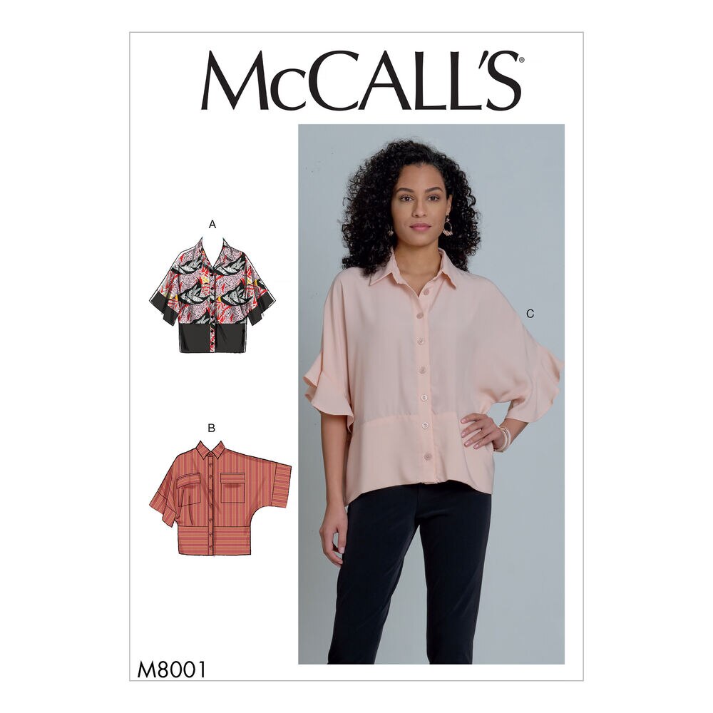 McCall's 8777 Tops for stretch knit Size: 4-6 Uncut Sewing Pattern