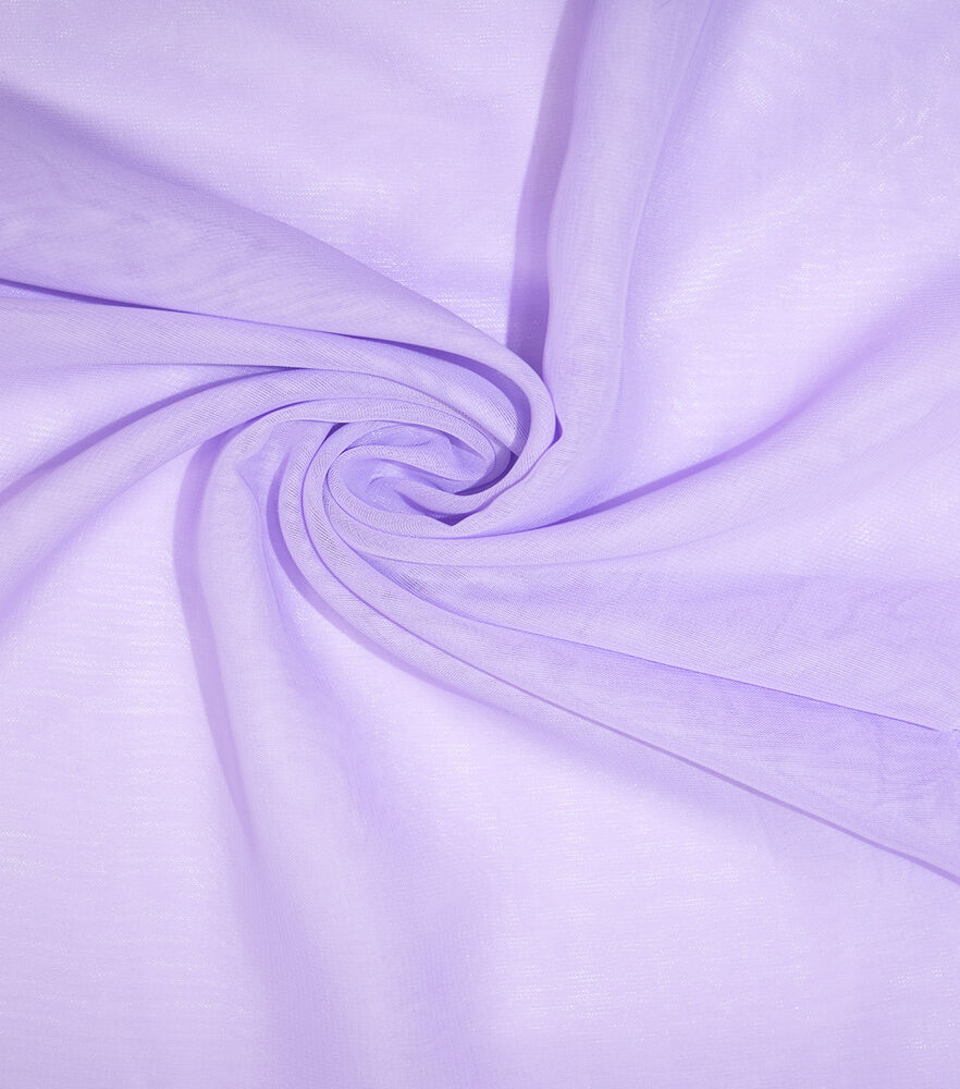 Solid Chiffon Fabric by Casa Collection, Lilac, swatch