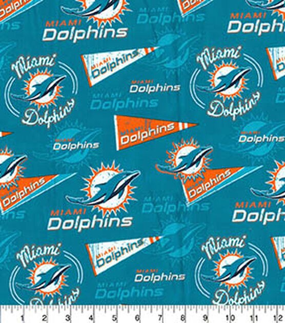 Fabric Traditions NFL Miami Dolphins Retro Cotton Fabric