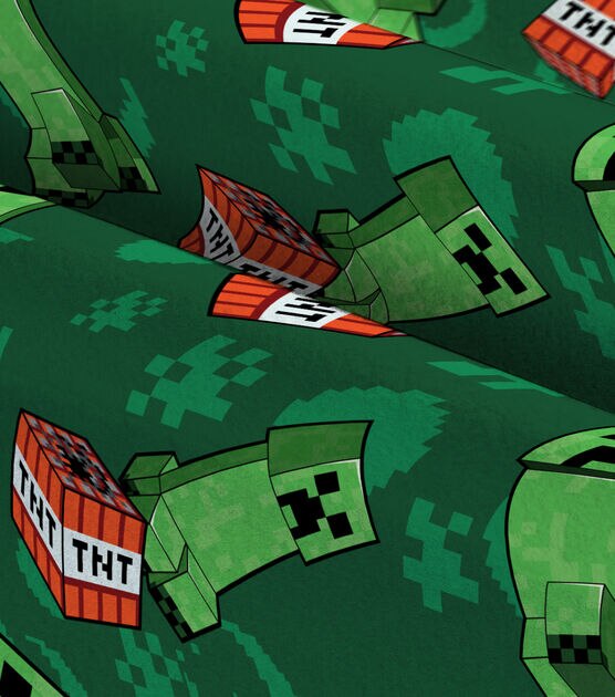 Minecraft Creeper Action Fleece Fabric, , hi-res, image 3