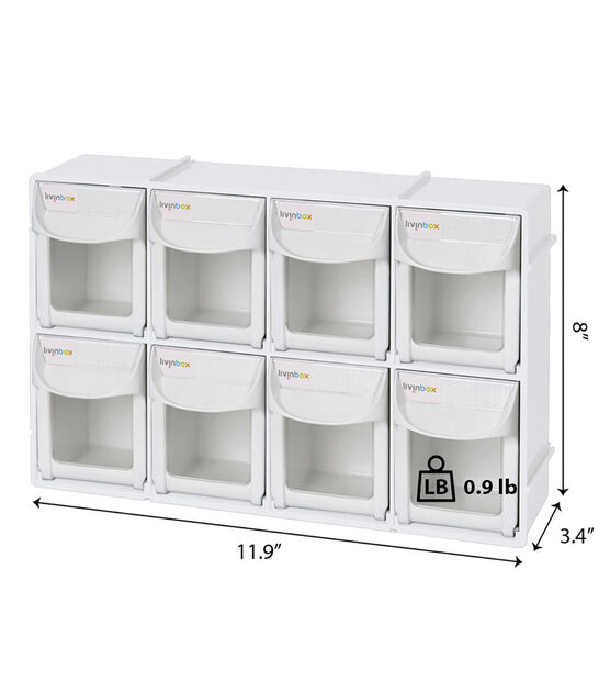 Livinbox 12 x 8 Tip Out Bins With 8 Drawer Compartments