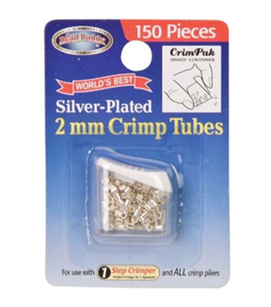 500pc, 2x2 Sterling Silver Crimps, .925 Crimp Bead Tubes,tubes, Made in  USA. 2mm Crimp Tubes. Crimping Beads for Jewelry. Wholesale Package. 