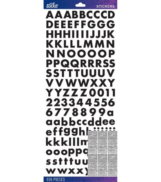 Sticko Alphabet Futura Bold Stickers Large White