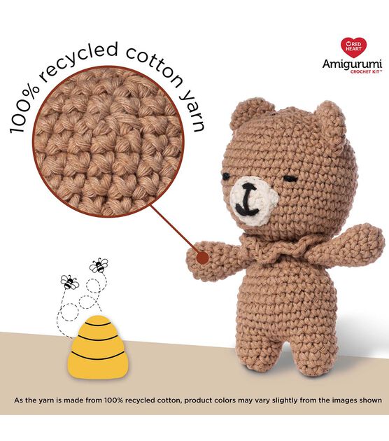 Red Heart Eddy The Bear Crochet Kit, , hi-res, image 3