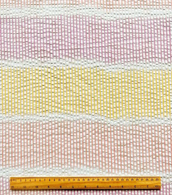 Multicolor Ombre Seersucker Fabric by POP!, , hi-res, image 2