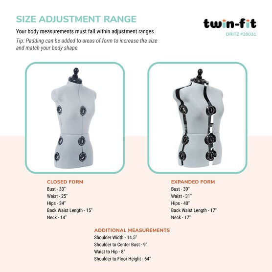 Dritz Sew You Adjustable Dress Form Small