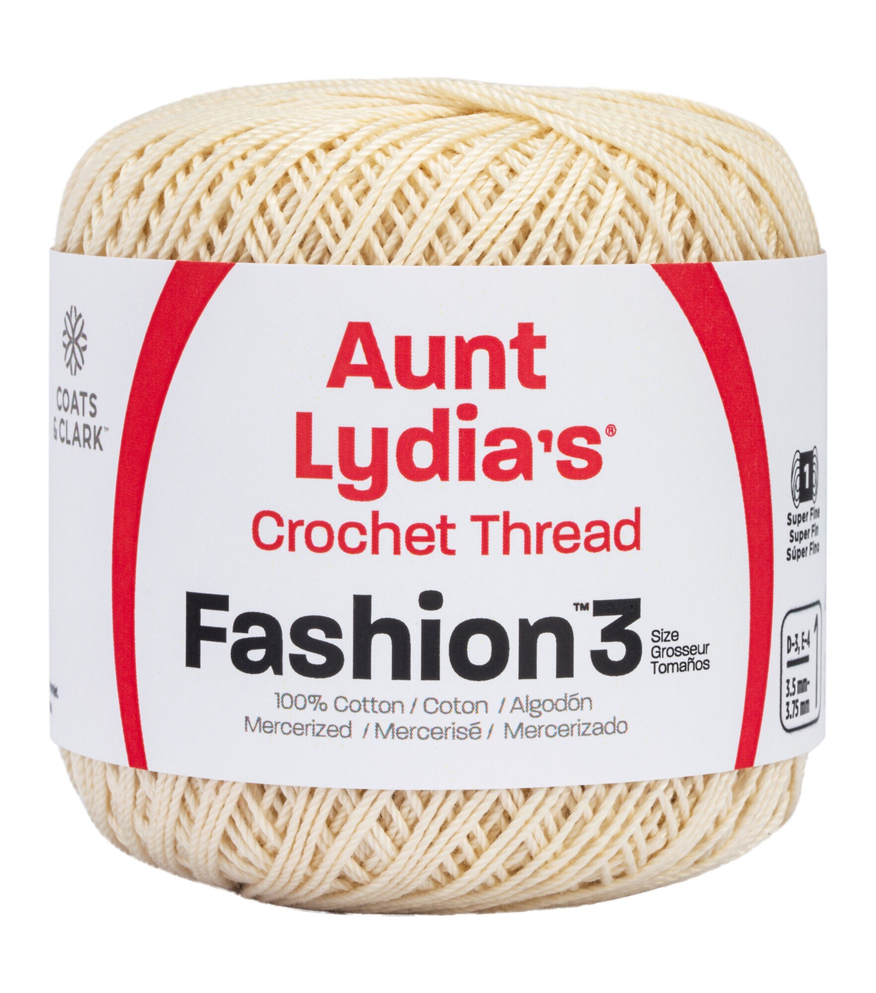 Aunt Lydia's Fashion Crochet Thread Size 3-Scarlet, 1 count