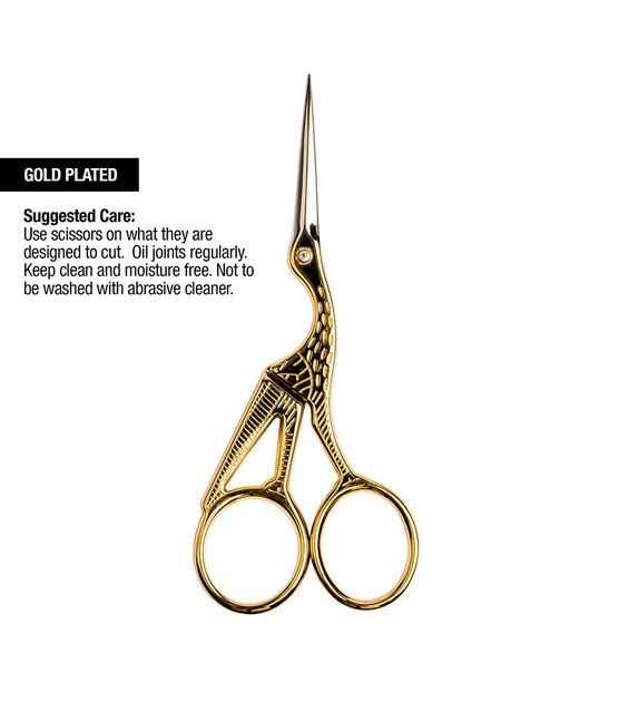 4.5 Stork Scissors - Gold - 9317385163000