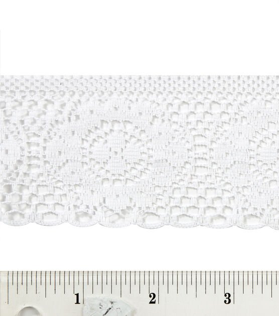 Simplicity Flat Lace Trim White