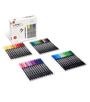 Royal & Langnickel - 36pc Dual Tip Waterbased Artist Markers - Brush Tip  and Fineliner 