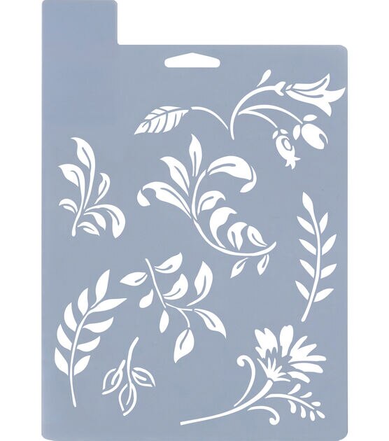 7" x 10" Flower Vines Paper Stencil by Top Notch, , hi-res, image 2