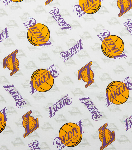 NBA Los Angeles Lakers Camo Cotton Fabric (2 Yards Min.) - Team Cotton Fabric - Fabric