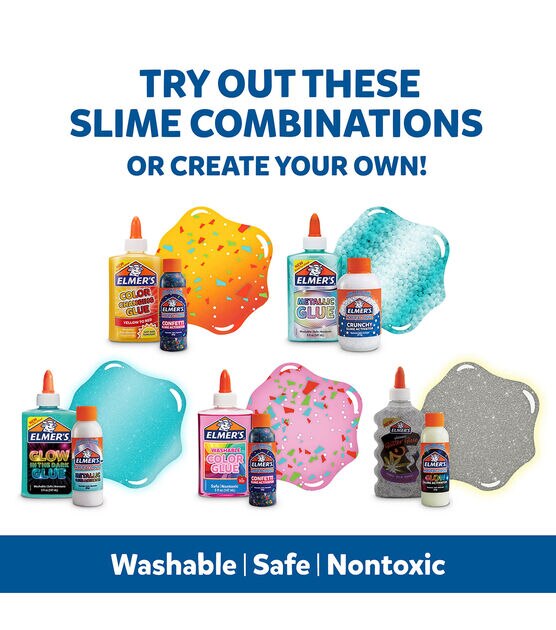 Elmer's Color Changing Slime Kit  Have you seen our brand new slime kits?!  Glue + Magical Liquid = everything you need to make slime. All in one box.  Experience the wonder