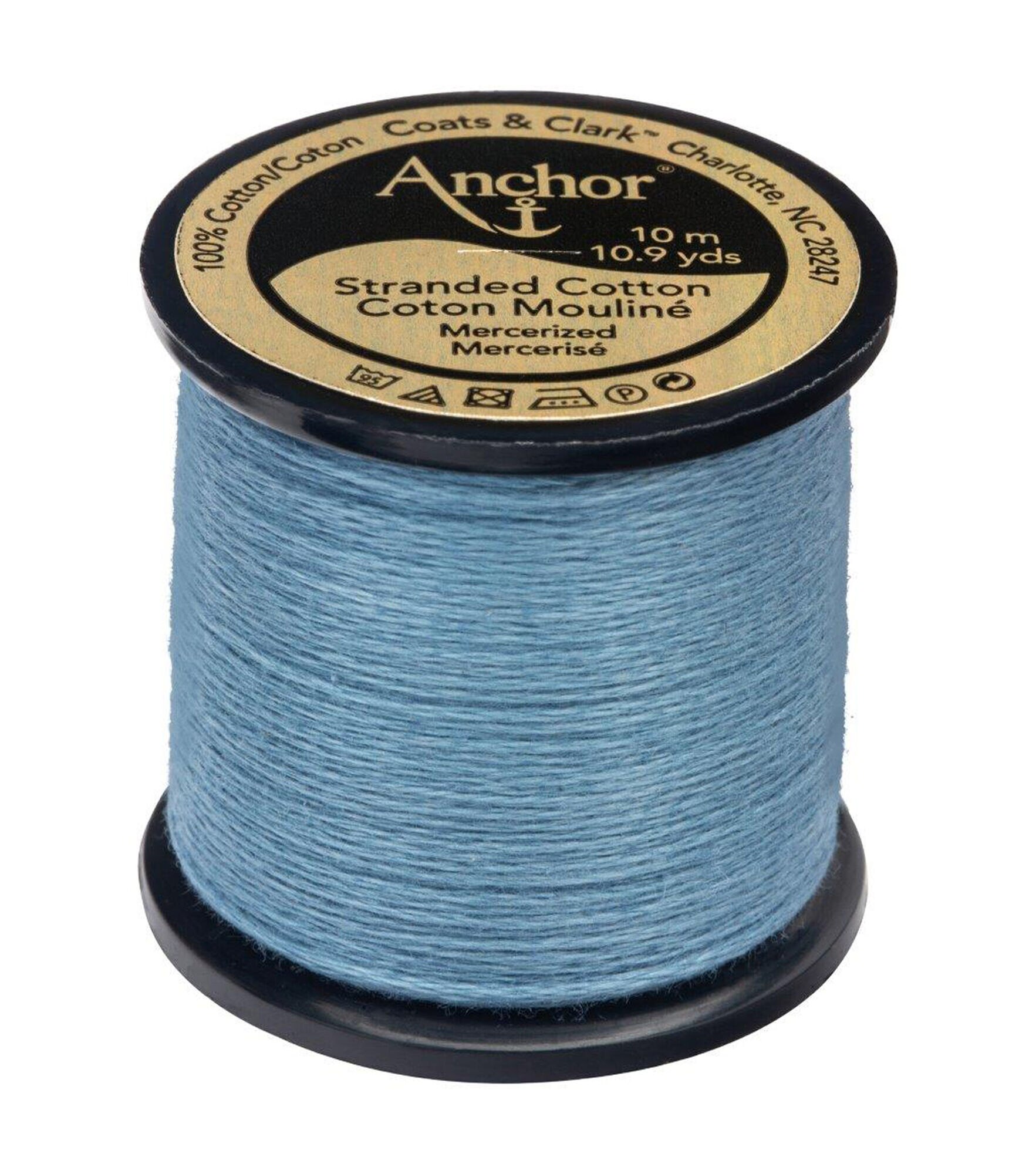 Anchor Cotton 10.9yd Blues Cotton Embroidery Floss, 1034 Antique Blue Medium, hi-res
