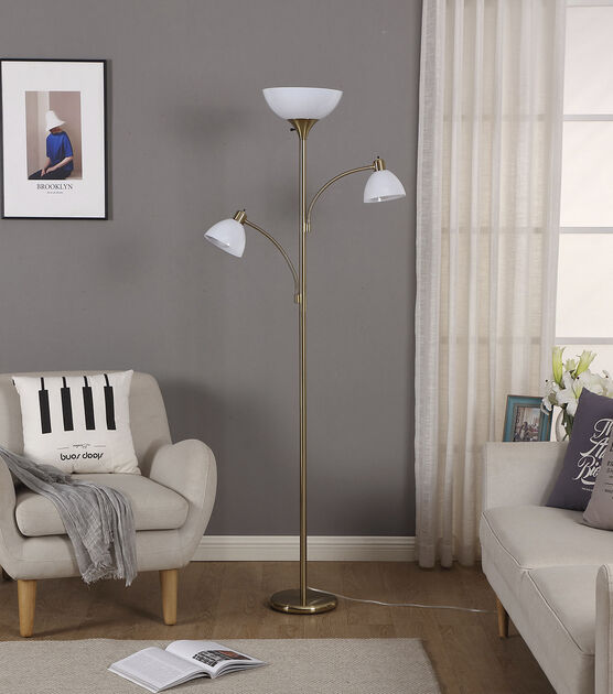 Brightech Sky Dome Double LED Floor Lamp - Brass, , hi-res, image 3