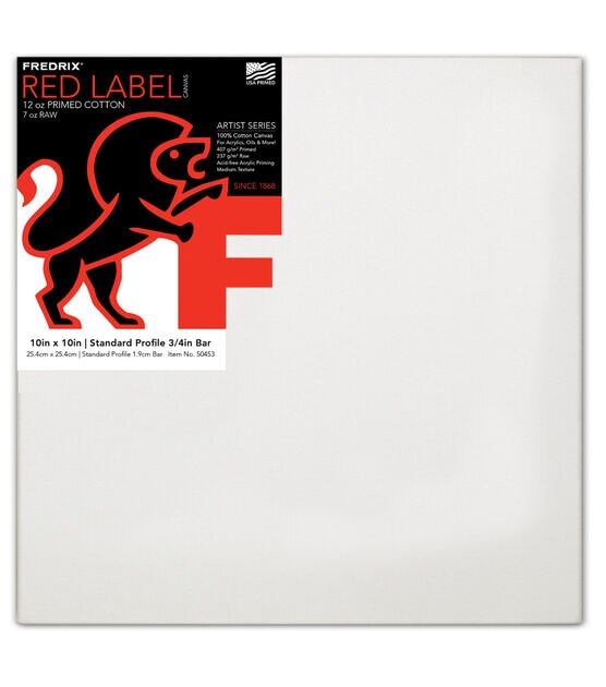10" x 10" Red Label Cotton Canvas