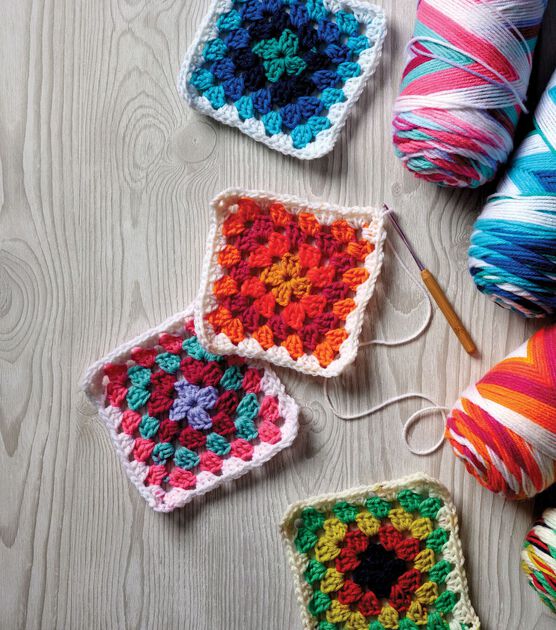 Red Heart All in One Granny Square Yarn