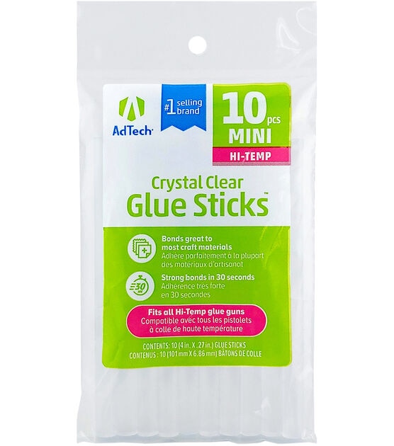 AdTech 4" Hi Temp Mini Hot Glue Sticks 10pk