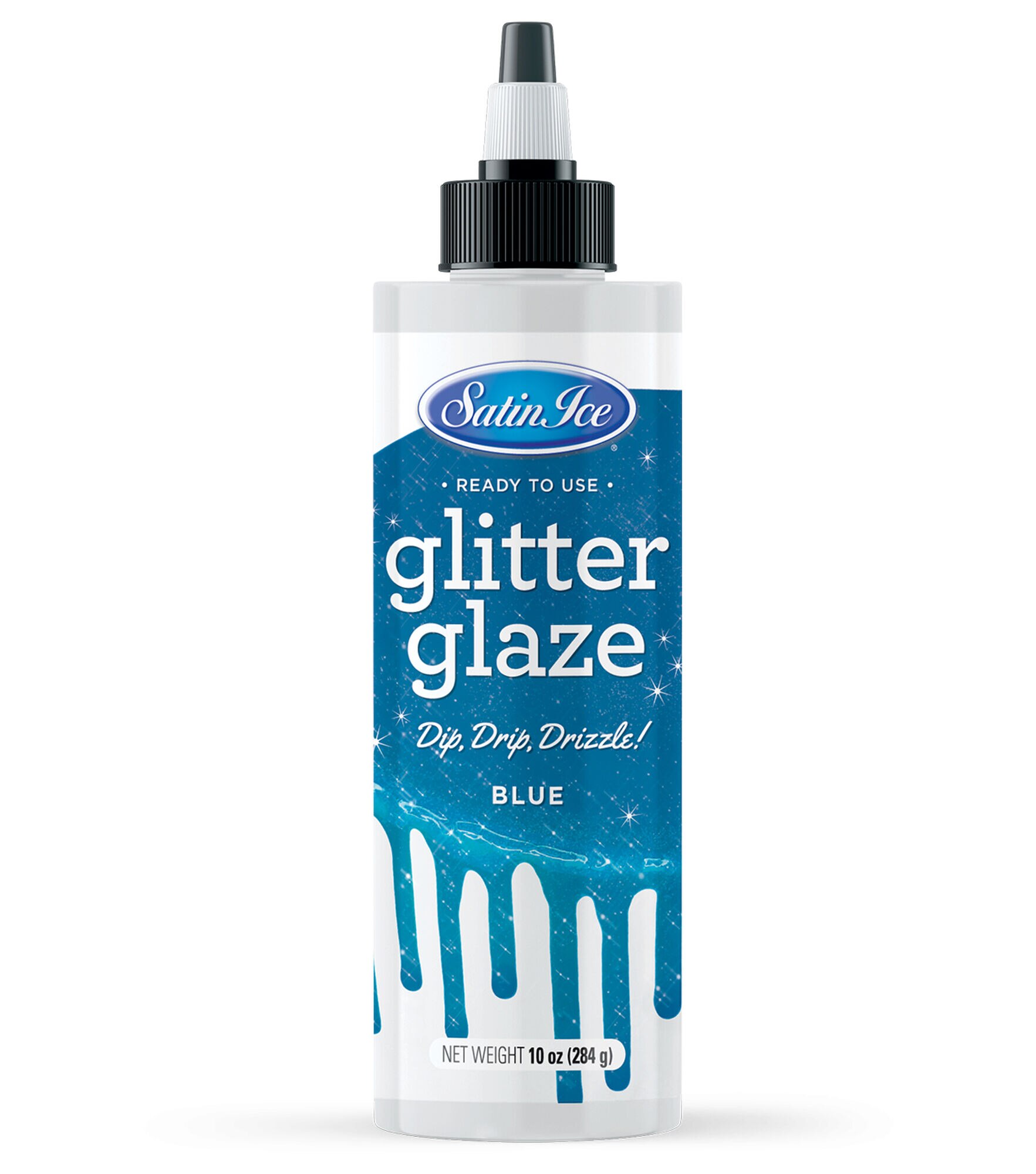 Satin Ice 10oz Glitter Glaze, Blue, hi-res