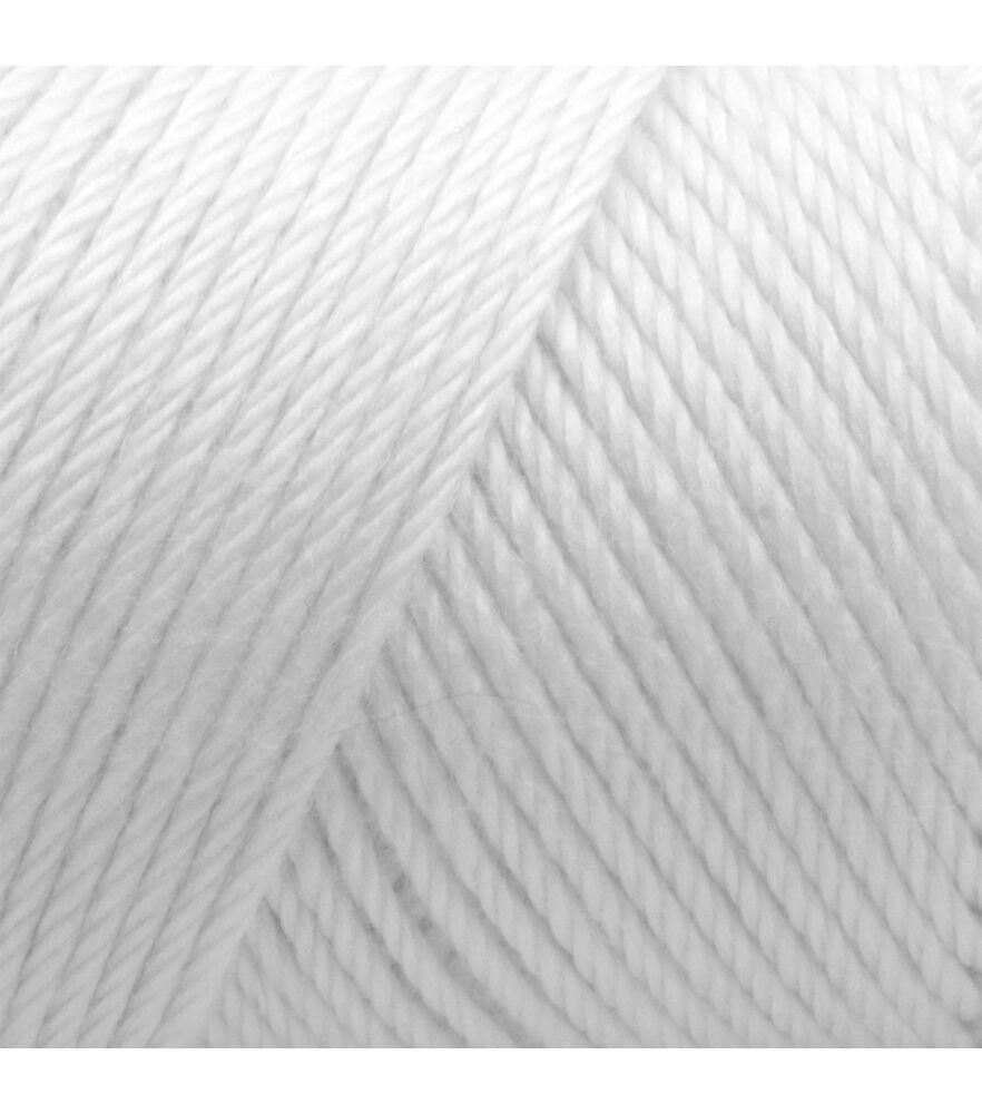 Caron One Pound 800yds Worsted Acrylic Yarn, White, swatch, image 1