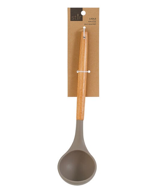 Wood Silicone Ladle