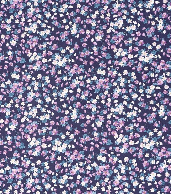 SINGER 18" x 21" Purple Floral Cotton Fabric Quarter Bundle 5pc, , hi-res, image 15