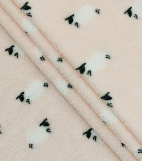 Counting Sheep On Pink Sew Lush Fleece Fabric, , hi-res, image 2